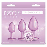NS Novelties Rear Assets Anal Trainer Kit Iridescent Pink Butt Plugs
